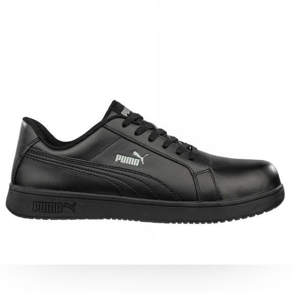 PUMA Safety Men's Iconic Black Low SD Work Shoes Composite Toe SlipResistant 7.5 - Picture 1 of 9